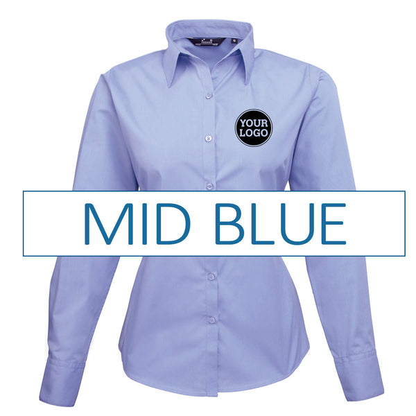 Ladies Long Sleeve Poplin Blouse