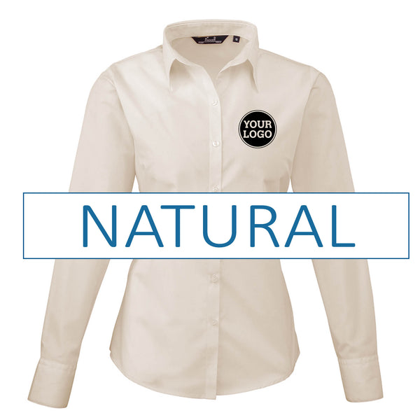 Ladies Long Sleeve Poplin Blouse