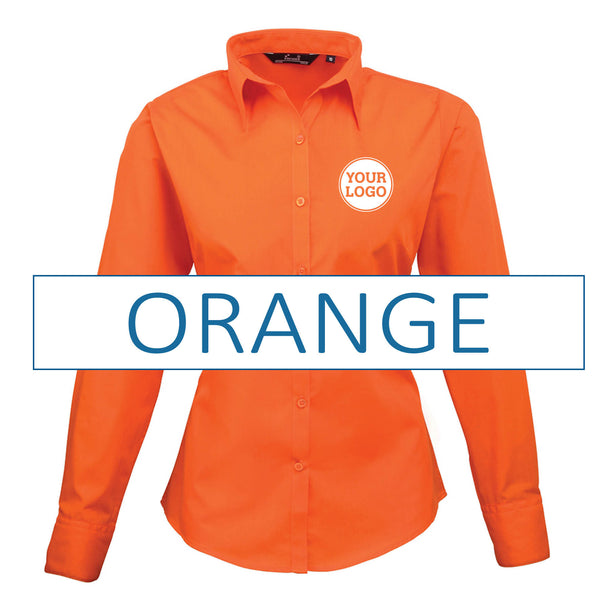 Ladies Long Sleeve Poplin Blouse