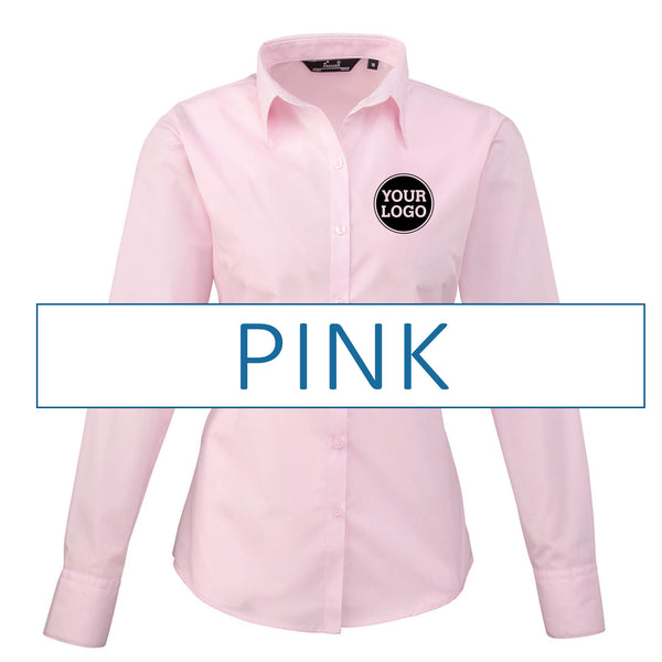 Ladies Long Sleeve Poplin Blouse