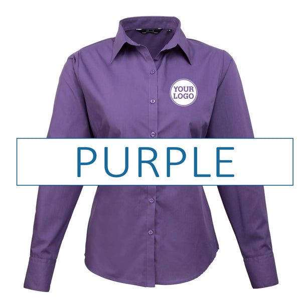 Ladies Long Sleeve Poplin Blouse