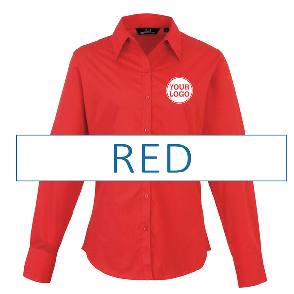 Ladies Long Sleeve Poplin Blouse