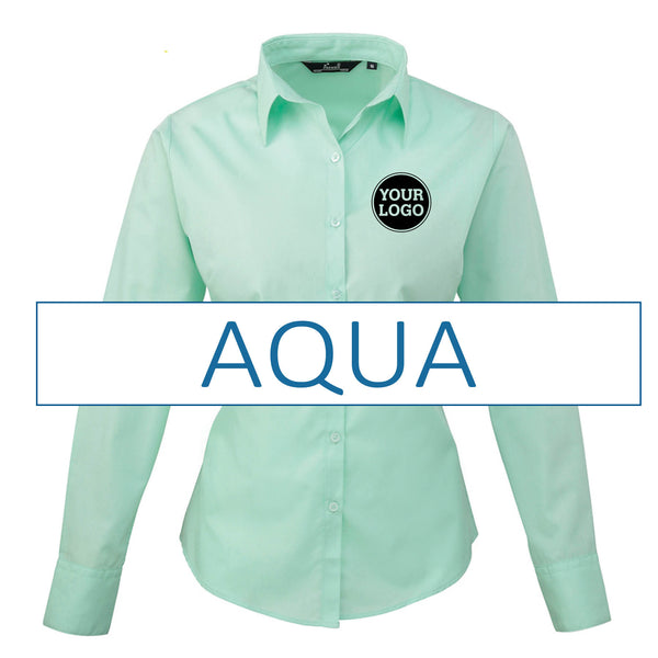 Ladies Long Sleeve Poplin Blouse