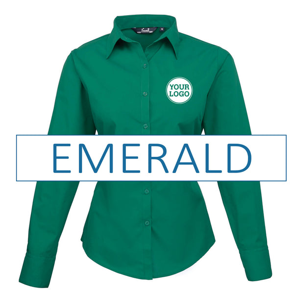 Ladies Long Sleeve Poplin Blouse