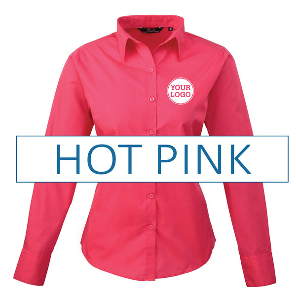 Ladies Long Sleeve Poplin Blouse