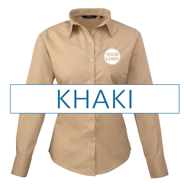 Ladies Long Sleeve Poplin Blouse