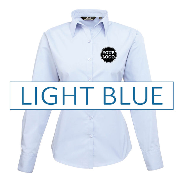 Ladies Long Sleeve Poplin Blouse