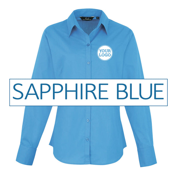 Ladies Long Sleeve Poplin Blouse