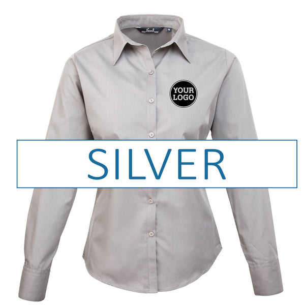 Ladies Long Sleeve Poplin Blouse