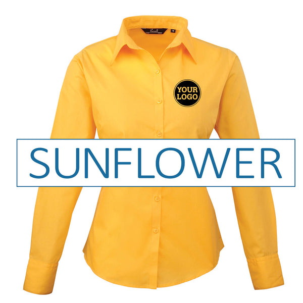 Ladies Long Sleeve Poplin Blouse