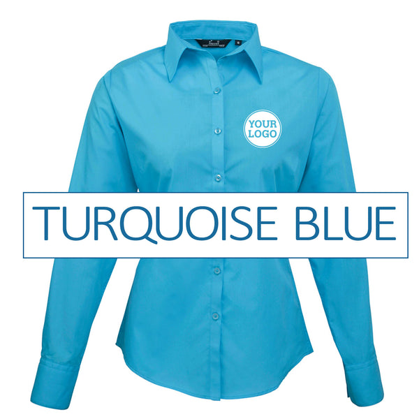 Ladies Long Sleeve Poplin Blouse
