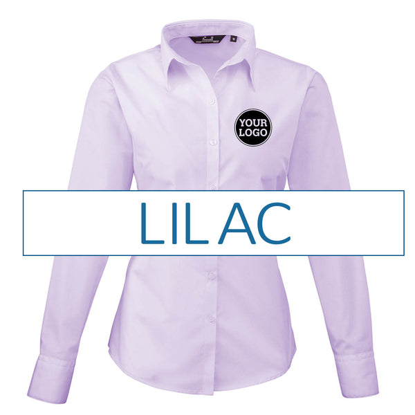 Ladies Long Sleeve Poplin Blouse